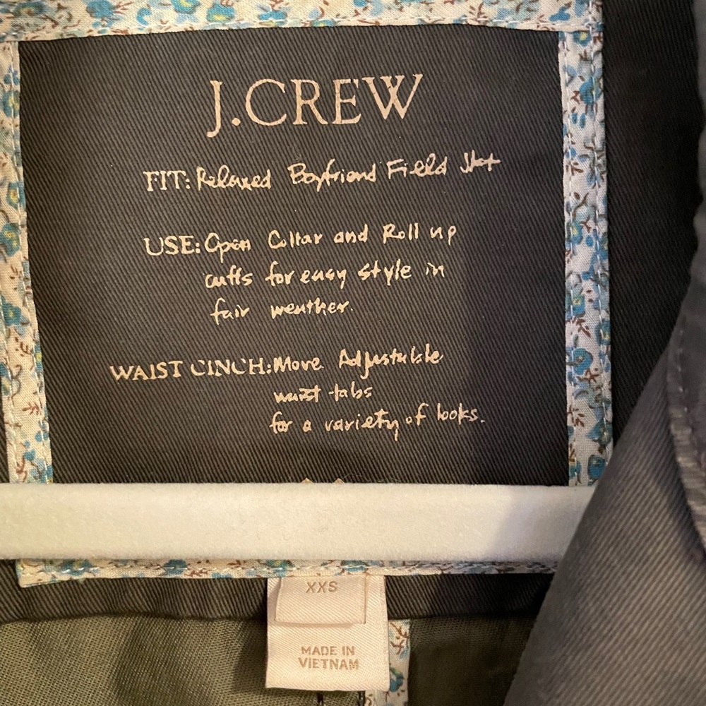 ⭐️SOLD - J Crew Army Green Downtown Field Jacket - Size XXS - Picture 3 of 5